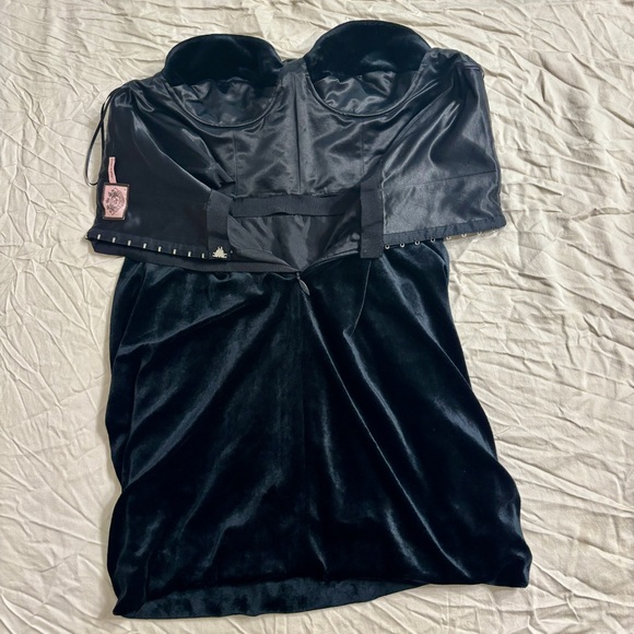 Juicy Couture Strapless Dress with Built-In Corset in Black - Picture 3 of 14